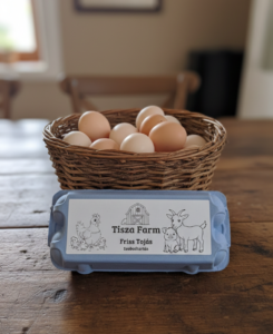 Fekete nyomattal készült címke 