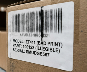 Hibás nyomatú címke